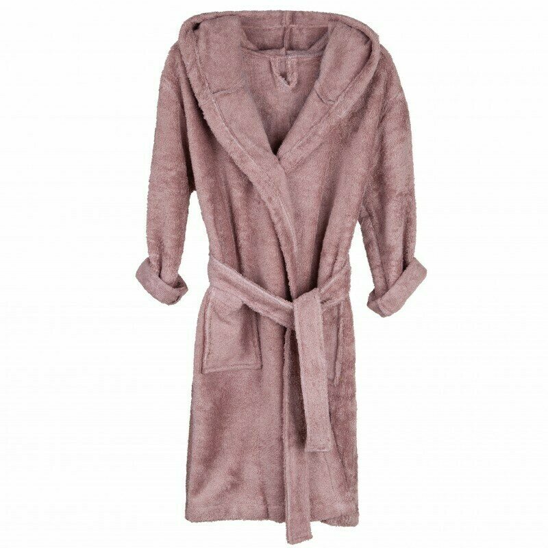 Timboo - halat de baie frotir, 8-10 ani, din bambus, mellow mauve