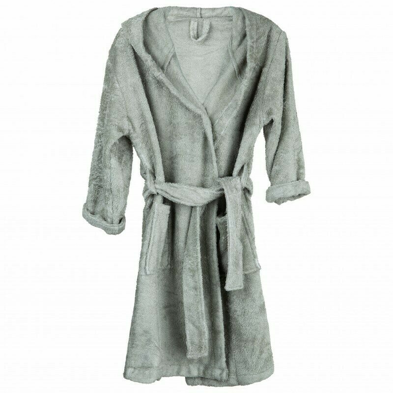 Timboo - halat de baie frotir, 8-10 ani, din bambus, whisper green