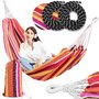 Hamac de gradina, Sofotel, Malaga Double, Pentru o persoana, 200x160 cm, Include 2 franghii 150 cm fiecare, Include sac depozitare, Pana la 100 kg, Multicolor - 1