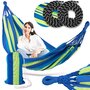 Hamac de gradina, Sofotel, Malaga Single, Pentru o persoana, 200x100 cm, Include 2 franghii 150 cm fiecare, Include sac depozitare, Pana la 100 kg, Multicolor - 1
