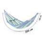 Hamac de gradina, Sofotel, Malaga Single, Pentru o persoana, 200x100 cm, Include 2 franghii 150 cm fiecare, Include sac depozitare, Pana la 100 kg, Multicolor - 10