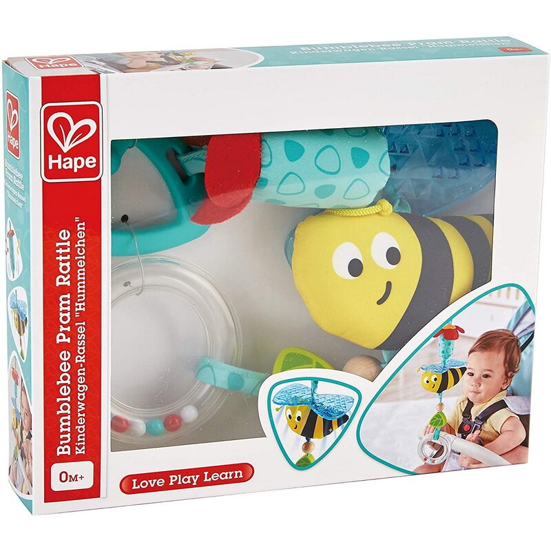 Hape - jucarie carucior lantisor albinuta zornaitoare
