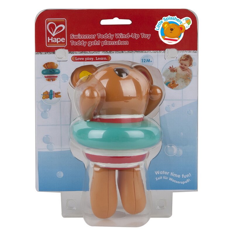 Hape - jucarie de baie teddy inotatorul vesel