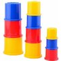 Set 10 cupe pentru stivuit, Happy World, Jucarie educativa pentru copii, Multicolor - 1