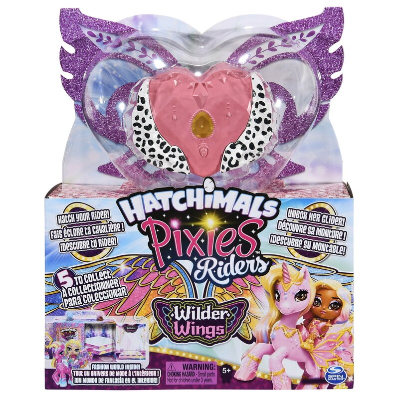 Spin master - hatchimals set de joaca figurine pixies riders cu leopard inaripat