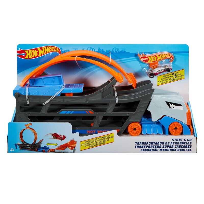 Mattel - hot wheels camion cu pista de lansare stunt n go