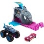 Mattel - Set de joaca Lansator Monster truck team Mega wrex , Hot wheels,  Cu 2 masinute - 1