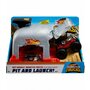 Mattel - Set de joaca Lansator monter truck , Hot wheels , Craniul cu doua masinute - 2