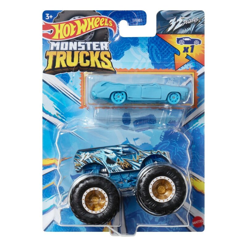 HOT WHEELS MONSTER TRUCK SI MASINUTA METALICA 32 DEGREES