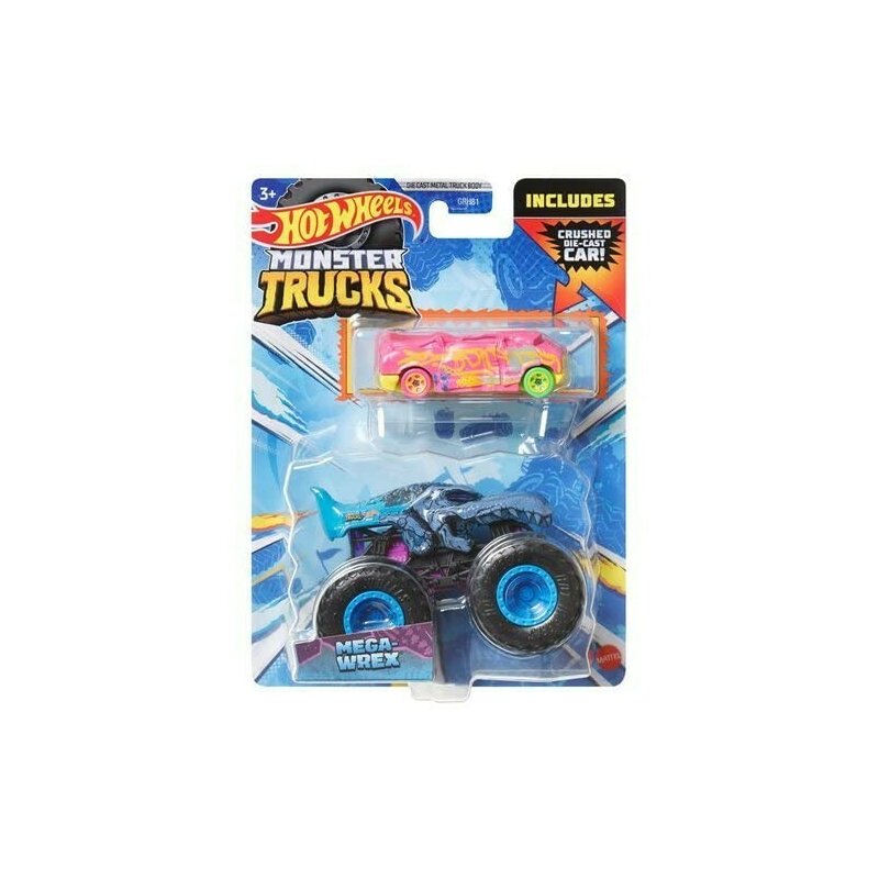 HOT WHEELS MONSTER TRUCK SI MASINUTA METALICA MEGA WREX