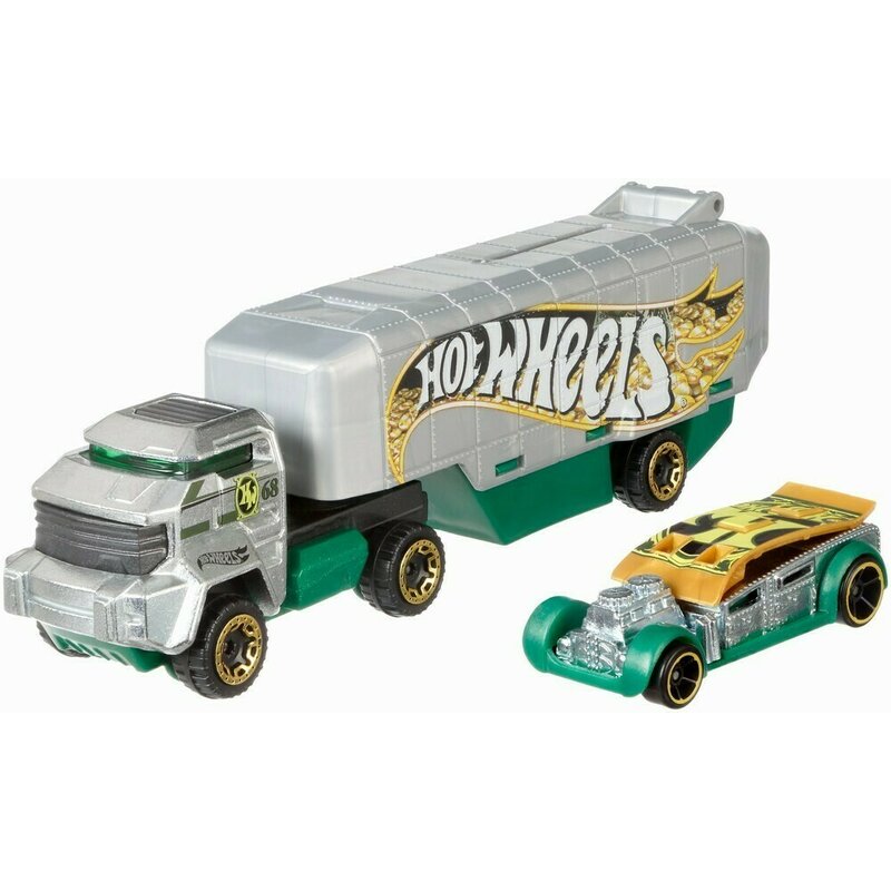 Mattel - Set vehicule Camion si masina sportBank roller , Hot wheels