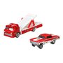 Mattel - Set vehicule Transportator Mercury Comet Cyclone 68 , Hot wheels,  Scara 1:64, Cu masinuta Ford C 800 - 2
