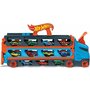 Mattel - Set de joaca Transportator , Hot wheels,  Cu 3 masinute, Transformabil in pista - 3