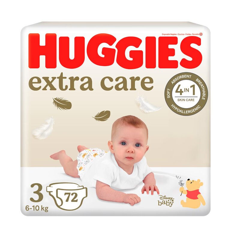 Huggies - Scutece Extra Care, nr 3, Mega 72 buc, 5-9 kg