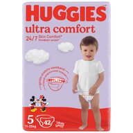 Huggies - Scutece Ultra Comfort Jumbo, Marimea 5, Unisex, Design Mickey&Mini, 11-25 kg, 42 buc