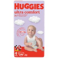 Huggies - Scutece Ultra Comfort Mega, Marimea 4, Unisex, Design Mickey&Mini, 8-14 kg, 66 buc
