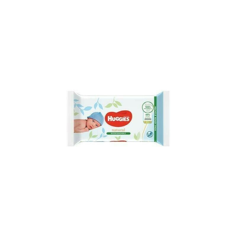 Huggies - servetele biodegradabile natural, 48 buc