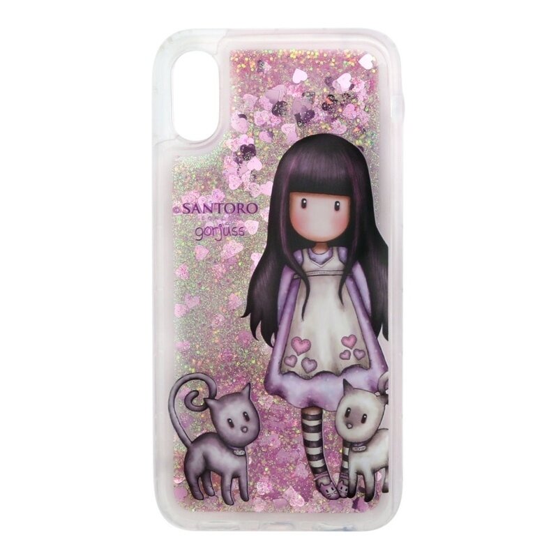Husa iphone x/xs cu glitter gorjuss tall tails