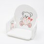 Husa scaun de masa, New Baby, Compatibila cu scaunul de masa Victory, Cu spatii pentru centura de siguranta, Spuma, White Teddy Bear - 1
