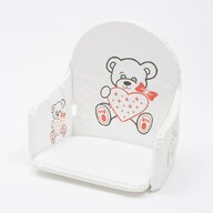 Husa scaun de masa, New Baby, Compatibila cu scaunul de masa Victory, Cu spatii pentru centura de siguranta, Spuma, White Teddy Bear