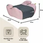 Inaltator auto, FreeON, Comfy, Pentru copii, I-size, 125-150 cm, Orientare in sensul directiei de mers, Conform cu standardul european de securitate ECE R129, Prink/Grey - 6