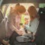 Inaltator auto, Petite&Mars, Optimus Pro, I-size, 125- 150 cm, 22-36 kg, Cu isofix, Forma ergonomica, Husa detasabila, Bej - 2