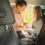 Inaltator auto, Petite&Mars, Optimus Pro, I-size, 125- 150 cm, 22-36 kg, Cu isofix, Forma ergonomica, Husa detasabila, Bej - 3