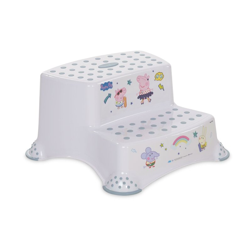 Inaltator dublu pentru baie antiderapant, Disney, Peppa Nordic White