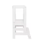 Inaltator Learning Tower Ajustabil, Ajutor de bucatarie MeowBaby  , lemn Alb - 1