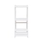 Inaltator Learning Tower Ajustabil, Ajutor de bucatarie MeowBaby  , lemn Alb - 3