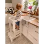 Inaltator Learning Tower Ajustabil, Ajutor de bucatarie MeowBaby  , lemn Alb - 9