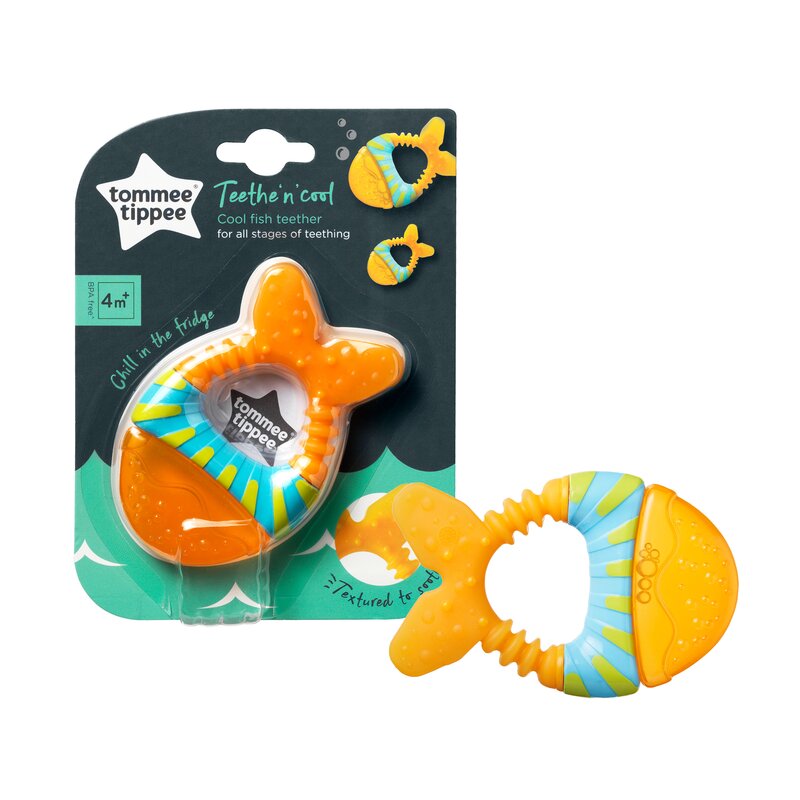 Tommee tippee - inel gingival, 4 luni+, pestisor portocaliu