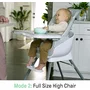 Scaun inalt de masa, Ingenuity, Multifunctional, Cu functii diverse, Inclinare in 3 pozitii, Cu suport picioare reglabil in 2 pozitii, Cu tavita detasabila si reglabila cu o singura mana, Cu 3 pozitii de blocare, Cu roti, Cu vibratii, 0-5 ani, Gri - 15