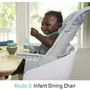 Scaun inalt de masa, Ingenuity, Multifunctional, Cu functii diverse, Inclinare in 3 pozitii, Cu suport picioare reglabil in 2 pozitii, Cu tavita detasabila si reglabila cu o singura mana, Cu 3 pozitii de blocare, Cu roti, Cu vibratii, 0-5 ani, Gri - 16