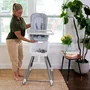 Scaun inalt de masa, Ingenuity, Multifunctional, Cu functii diverse, Inclinare in 3 pozitii, Cu suport picioare reglabil in 2 pozitii, Cu tavita detasabila si reglabila cu o singura mana, Cu 3 pozitii de blocare, Cu roti, Cu vibratii, 0-5 ani, Gri - 17