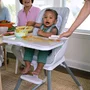 Scaun inalt de masa, Ingenuity, Multifunctional, Cu functii diverse, Inclinare in 3 pozitii, Cu suport picioare reglabil in 2 pozitii, Cu tavita detasabila si reglabila cu o singura mana, Cu 3 pozitii de blocare, Cu roti, Cu vibratii, 0-5 ani, Gri - 22