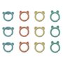 Set 12 inele dentitie, Ingenuity, In forma de oaie, urs, vulpe si iepuras, Flexibile, Stimuleaza abilitatile motorii si senzoriale, Ajuta la recunoasterea culorilor, Plastic, Fara BPA, 0 luni+, Multicolor - 1