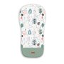 Insertie carucior, Sensillo, Muslin, Universala, Reversibila, Din bumbac muselin 100%, Pentru confort sporit, Cu decupaje pentru centura de siguranta, 80x40 cm, 0 luni+, Emerald Hedgehog - 1
