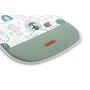 Insertie carucior, Sensillo, Muslin, Universala, Reversibila, Din bumbac muselin 100%, Pentru confort sporit, Cu decupaje pentru centura de siguranta, 80x40 cm, 0 luni+, Emerald Hedgehog - 3