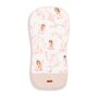 Insertie carucior, Sensillo, Muslin, Universala, Reversibila, Din bumbac muselin 100%, Pentru confort sporit, Cu decupaje pentru centura de siguranta, 80x40 cm, 0 luni+, Fairy Pink