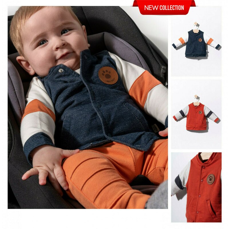 Jacheta pentru copii Dogs, Tongs baby (Culoare: Rosu, Marime: 6-9 luni)