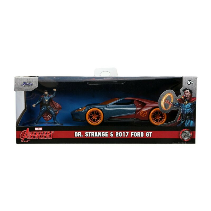 Simba - JADA MARVEL MASINUTA METALICA FORD GT SCARA 1:32 SI FIGURINA METALICA DOCTOR STRANGE