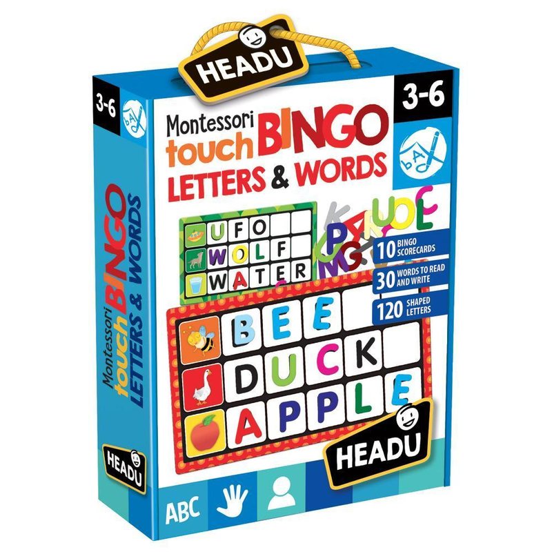 Headu Montessori - Joc Bingo Atingeti Imagini Si Cuvinte