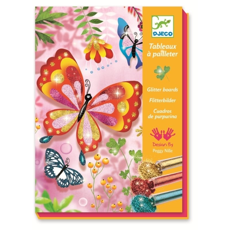 Djeco - joc creativ cu sclipici fluturi