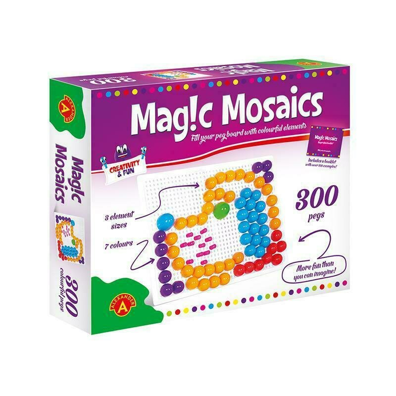 Alexander toys - set creativ mozaic , cu 300 piuneze, cu recipient