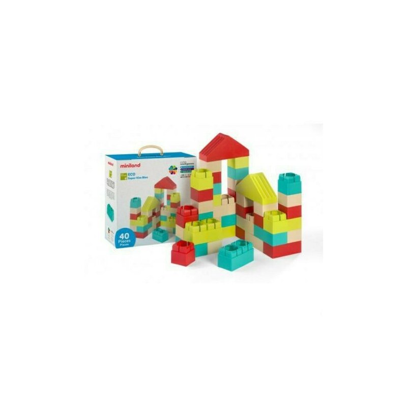 Miniland - set de constructie eco kim blocks , 40 piese