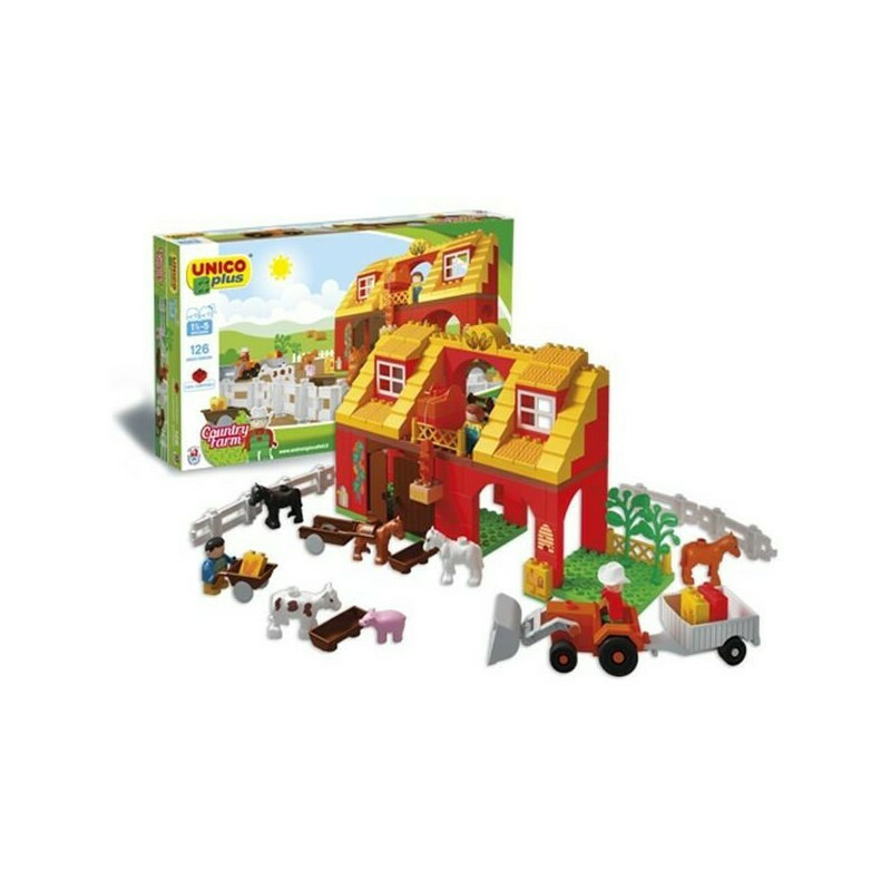 Joc de construit Unico Country Farm 126 piese Hausmann