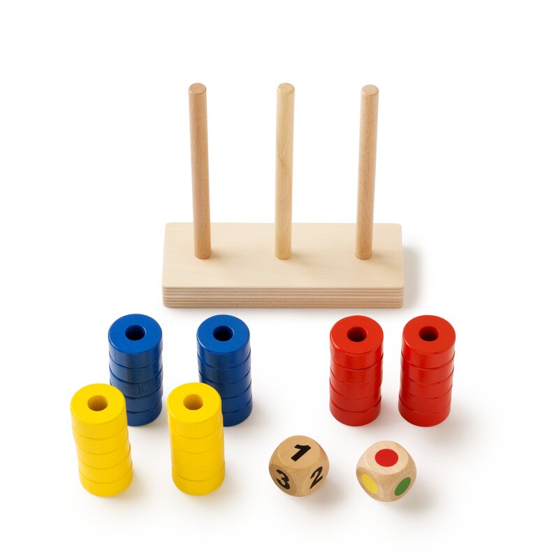 Toys for life - joc educativ stivuieste inelele pentru dezvoltare cognitiva