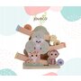 Joc de echilibru, Joueco, Animale salbatice, Cu 3 roti, 2 ani+, Multicolor - 3