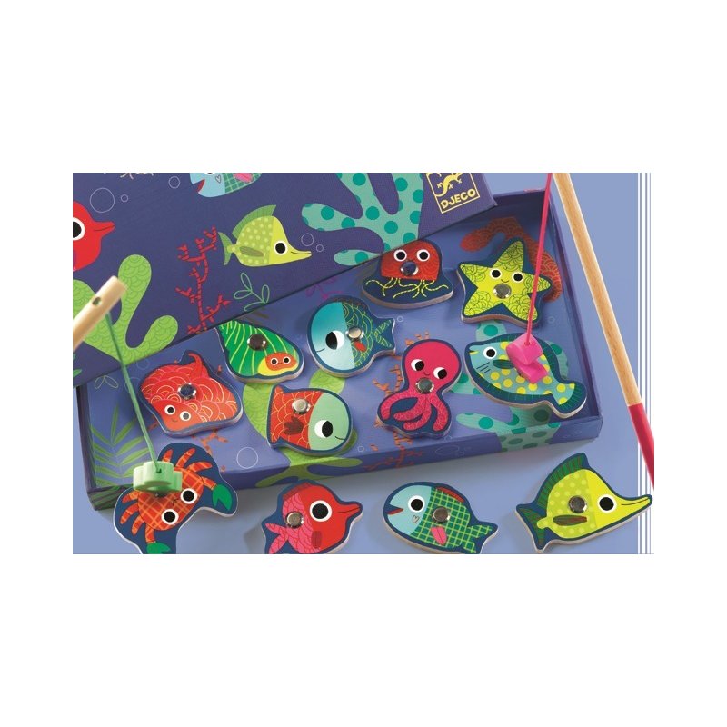 Djeco - joc de pescuit magnetic pesti colorati